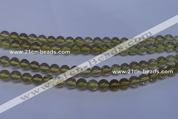 CLQ352 15 inches 8mm round natural lemon quartz beads wholesale