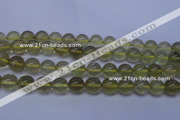 CLQ354 15 inches 12mm round natural lemon quartz beads wholesale