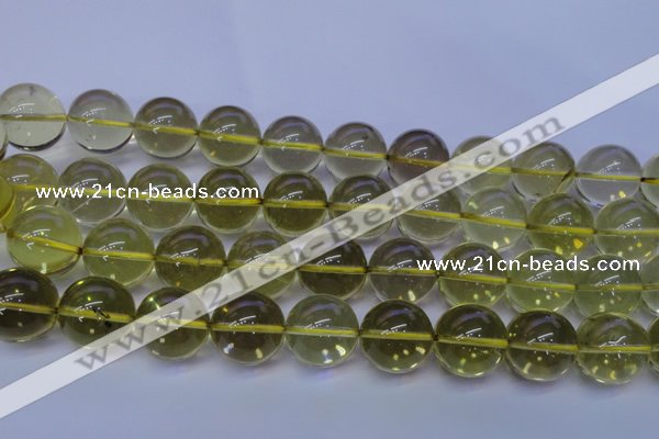 CLQ356 15 inches 16mm round natural lemon quartz beads wholesale