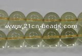 CLQ53 15.5 inches 12mm round natural lemon quartz beads wholesale