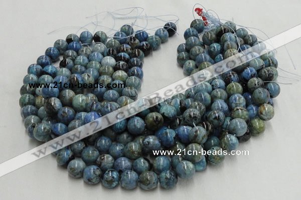 CLR05 16 inches 14mm round larimar gemstone beads wholesale