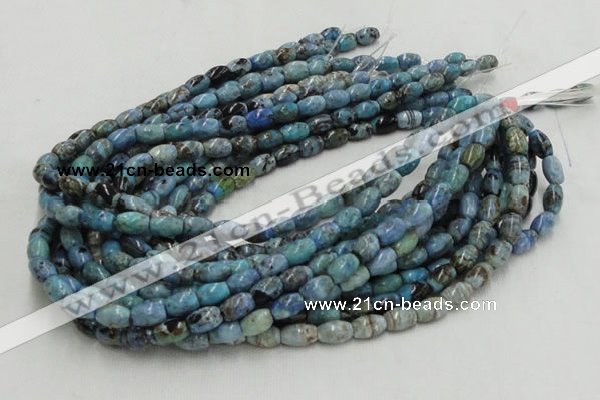 CLR07 16 inches 8*12mm rice larimar gemstone beads wholesale