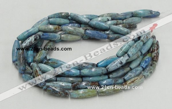 CLR08 16 inches 10*30mm rice larimar gemstone beads wholesale