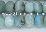 CLR103 15.5 inches 5*8mm faceted rondelle larimar gemstone beads