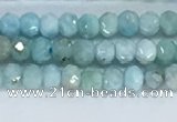 CLR108 15.5 inches 2*3mm faceted rondelle natural larimar beads