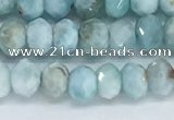 CLR110 15.5 inches 3*5mm faceted rondelle natural larimar beads