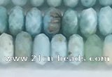 CLR111 15.5 inches 4*6mm faceted rondelle natural larimar beads