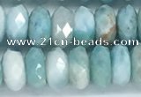 CLR112 15.5 inches 4*7mm faceted rondelle natural larimar beads