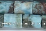 CLR123 15.5 inches 8*12mm faceted tube larimar gemstone beads