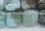 CLR125 15.5 inches 8*8mm square larimar gemstone beads