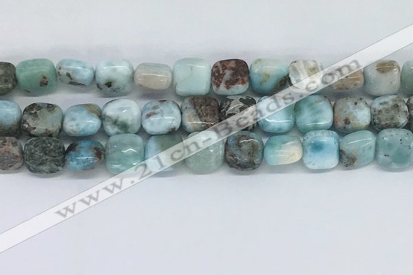 CLR125 15.5 inches 8*8mm square larimar gemstone beads