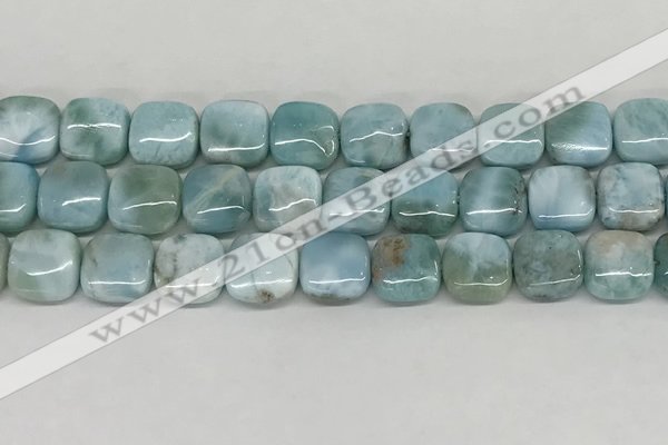 CLR131 15.5 inches 10*10mm square natural larimar gemstone beads