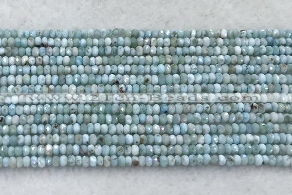 CLR159 15 inches 2*3mm faceted rondelle larimar beads wholesale