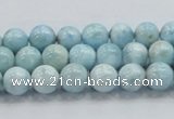 CLR16 15.5 inches 8mm round grade A natural larimar gemstone beads
