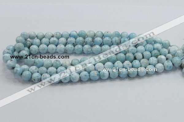 CLR17 15.5 inches 10mm round grade A natural larimar gemstone beads