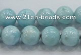 CLR18 15.5 inches 12mm round grade A natural larimar gemstone beads