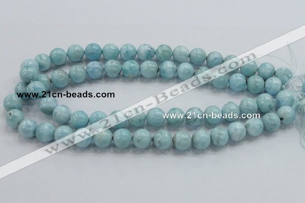 CLR18 15.5 inches 12mm round grade A natural larimar gemstone beads