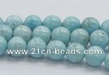 CLR19 15.5 inches 10mm round grade AA natural larimar gemstone beads