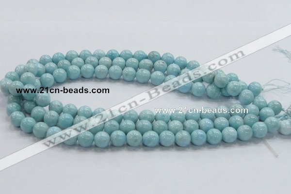 CLR19 15.5 inches 10mm round grade AA natural larimar gemstone beads