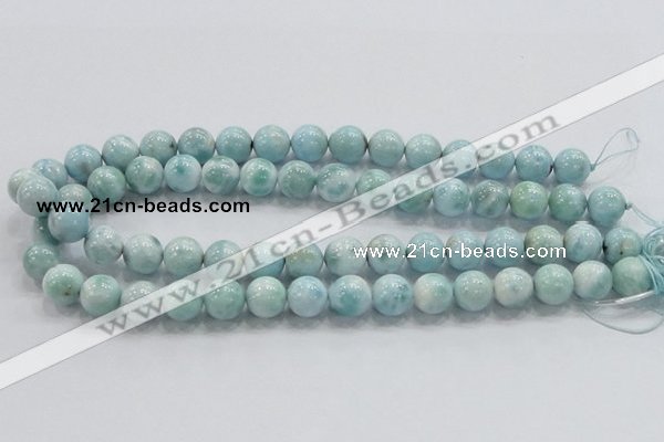 CLR20 15.5 inches 12mm round grade AA natural larimar gemstone beads