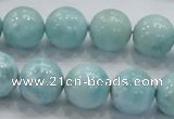 CLR21 15.5 inches 14mm round grade AA natural larimar gemstone beads