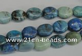 CLR214 15.5 inches 8*10mm oval larimar gemstone beads