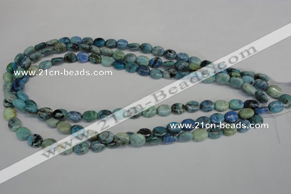 CLR214 15.5 inches 8*10mm oval larimar gemstone beads