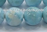 CLR24 15.5 inches 20mm round grade AA natural larimar gemstone beads