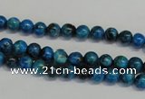 CLR300 15.5 inches 4mm round dyed larimar gemstone beads