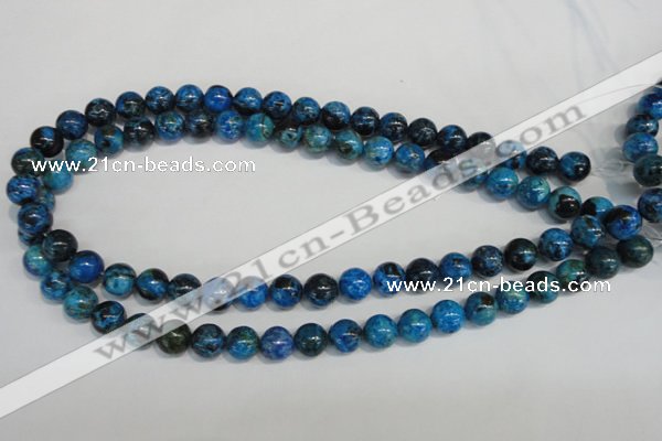 CLR303 15.5 inches 10mm round dyed larimar gemstone beads