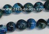 CLR304 15.5 inches 12mm round dyed larimar gemstone beads