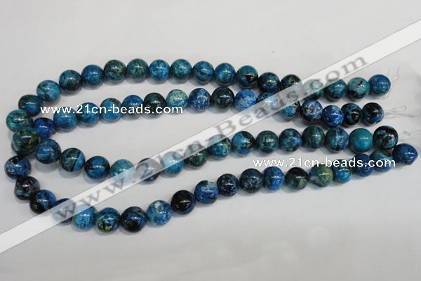 CLR304 15.5 inches 12mm round dyed larimar gemstone beads