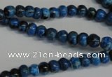 CLR310 15.5 inches 4*6mm rondelle dyed larimar gemstone beads