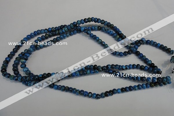 CLR310 15.5 inches 4*6mm rondelle dyed larimar gemstone beads