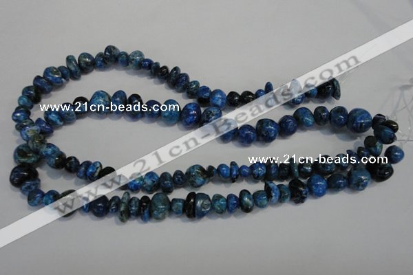 CLR315 15.5 inches 6*12mm nuggets dyed larimar gemstone beads