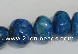 CLR316 15.5 inches 10*18mm nuggets dyed larimar gemstone beads