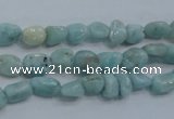 CLR32 15.5 inches 5*8mm nugget natural larimar gemstone beads