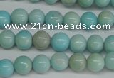 CLR350 15.5 inches 4mm round dyed larimar gemstone beads