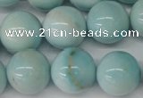 CLR355 15.5 inches 14mm round dyed larimar gemstone beads