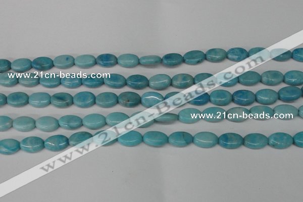 CLR371 15.5 inches 8*12mm oval dyed larimar gemstone beads