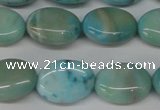 CLR372 15.5 inches 10*14mm oval dyed larimar gemstone beads