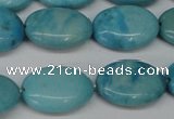 CLR373 15.5 inches 12*16mm oval dyed larimar gemstone beads