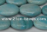 CLR375 15.5 inches 15*20mm oval dyed larimar gemstone beads