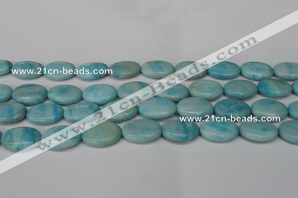 CLR375 15.5 inches 15*20mm oval dyed larimar gemstone beads