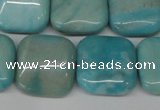 CLR383 15.5 inches 16*16mm square dyed larimar gemstone beads