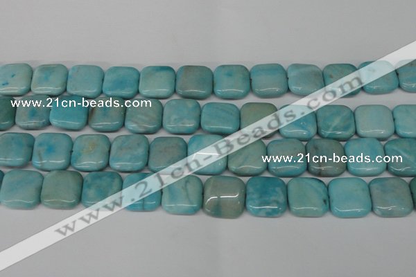 CLR384 15.5 inches 18*18mm square dyed larimar gemstone beads