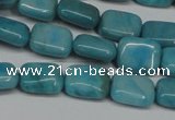 CLR390 15.5 inches 8*10mm rectangle dyed larimar gemstone beads