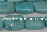 CLR393 15.5 inches 12*16mm rectangle dyed larimar gemstone beads