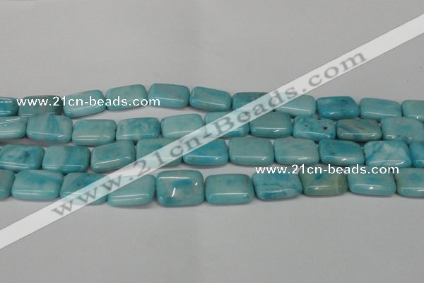 CLR393 15.5 inches 12*16mm rectangle dyed larimar gemstone beads