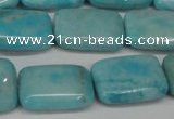 CLR394 15.5 inches 13*18mm rectangle dyed larimar gemstone beads